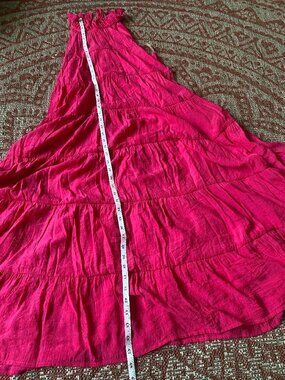 Aura Hot Pink High Neck Maxi Dress